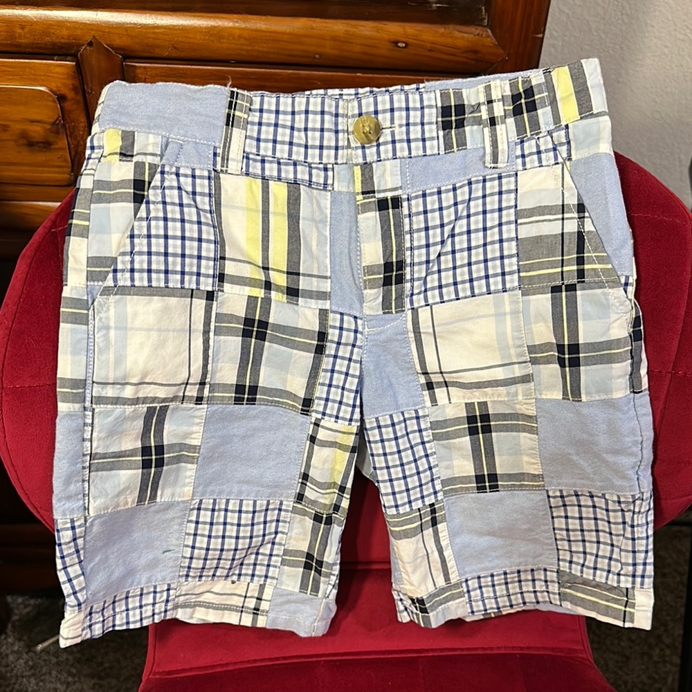 Janie and Jack Blue and Black Cargo Shorts